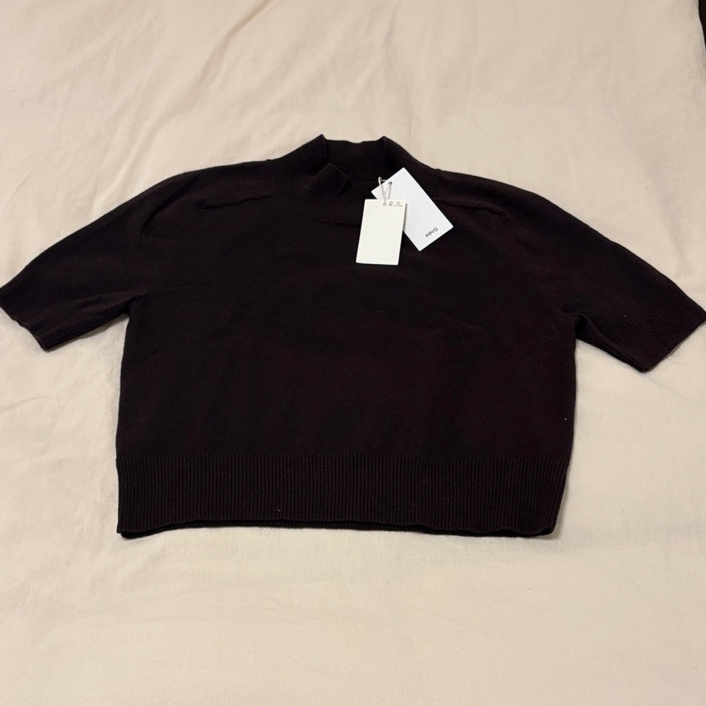 Mango Dark Brown Turtleneck Sweater